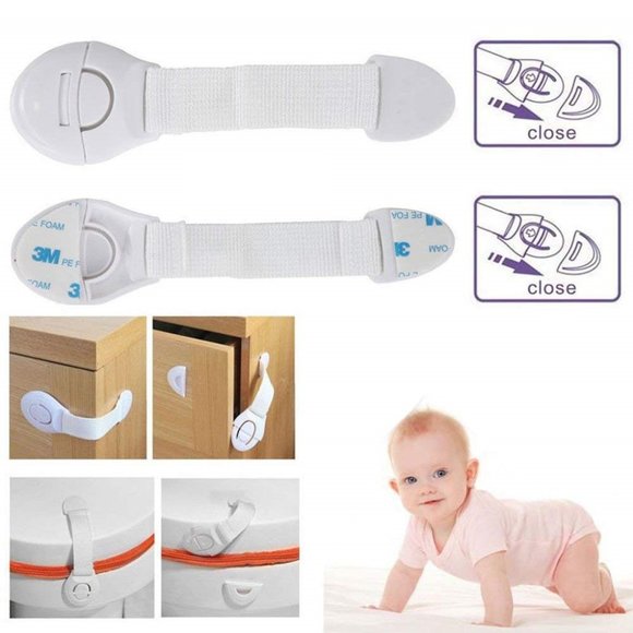 Child Infant Baby Safety Lock Latch Cupboard Cabinet Door Drawers Child Safety L - Picture 8 of 11